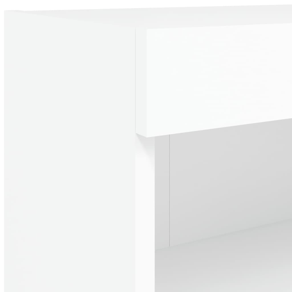 vidaXL Szafka TV z oświetleniem LED, biała, 80x30x30 cm