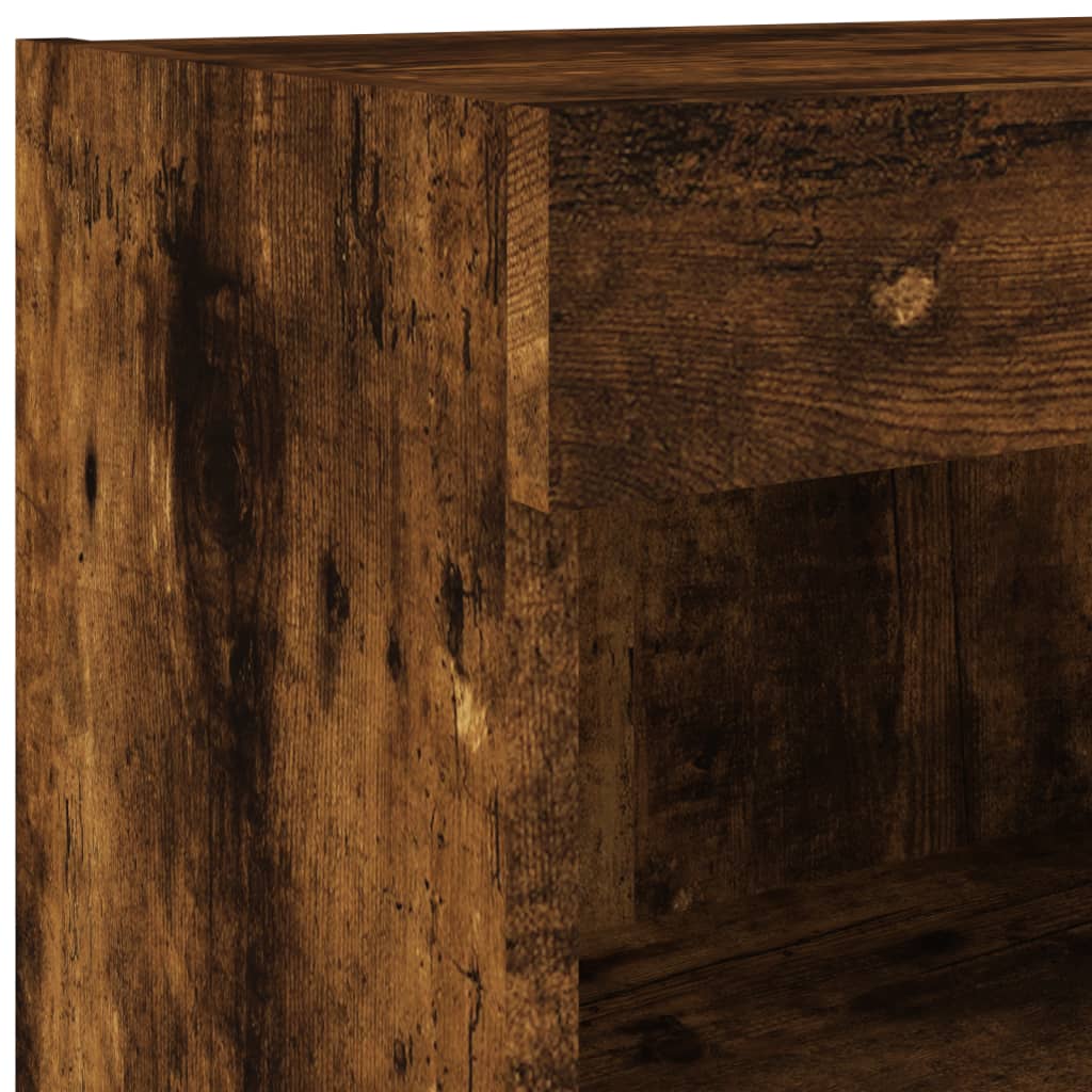 vidaXL Szafki TV, z LED, 2 szt., przydymiony dąb, 80x30x30 cm