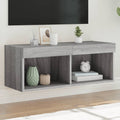 vidaXL Szafka TV z oświetleniem LED, szary dąb sonoma, 80x30x30 cm