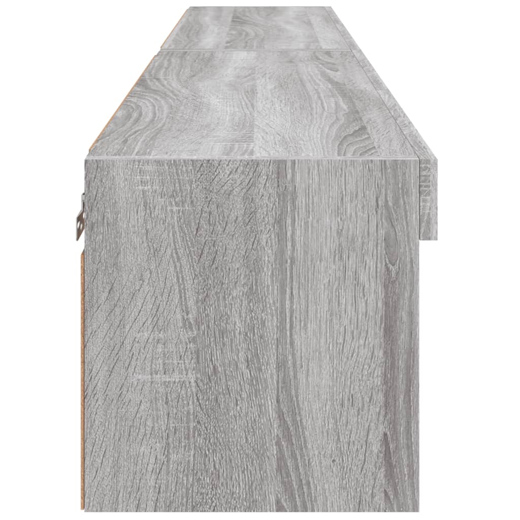 vidaXL Szafki TV z LED, 2 szt. szary dąb sonoma, 80x30x30 cm