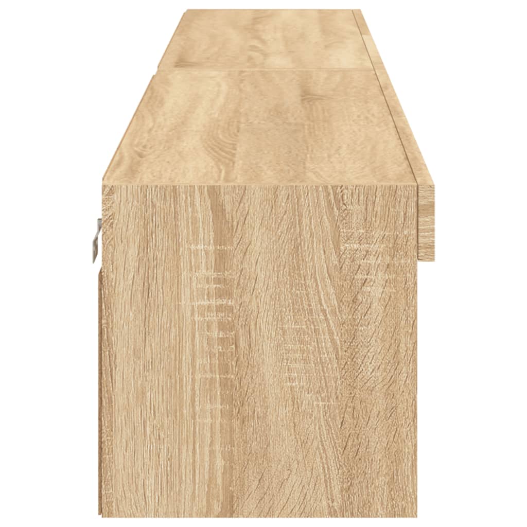 vidaXL Szafki TV, z LED, 2 szt., kolor dąb sonoma, 100x30x30 cm
