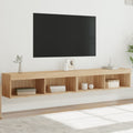 vidaXL Szafki TV, z LED, 2 szt., kolor dąb sonoma, 100x30x30 cm