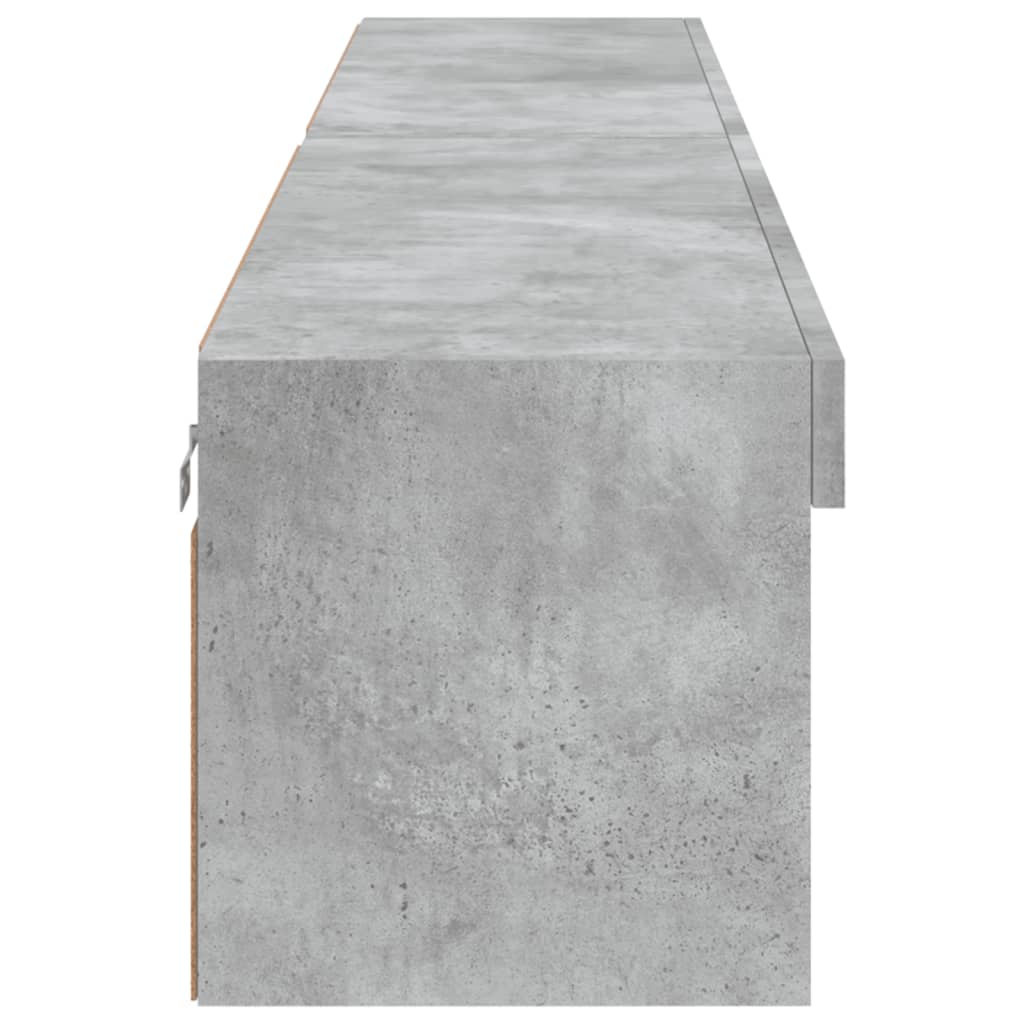 vidaXL Szafki TV, z LED, 2 szt., szarość betonu, 100x30x30 cm
