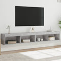vidaXL Szafki TV, z LED, 2 szt., szarość betonu, 100x30x30 cm