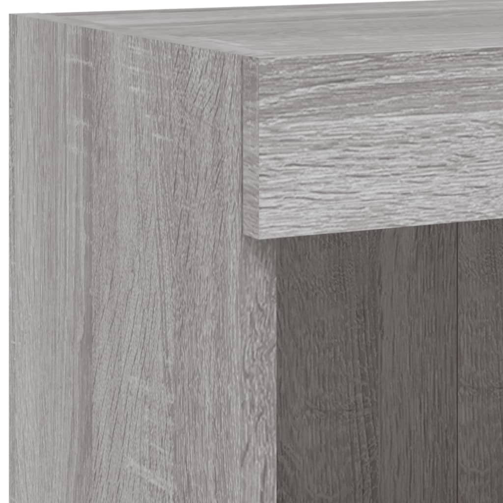 vidaXL Szafki TV z LED, 2 szt., szary dąb sonoma, 100x30x30 cm