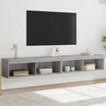 vidaXL Szafki TV z LED, 2 szt., szary dąb sonoma, 100x30x30 cm