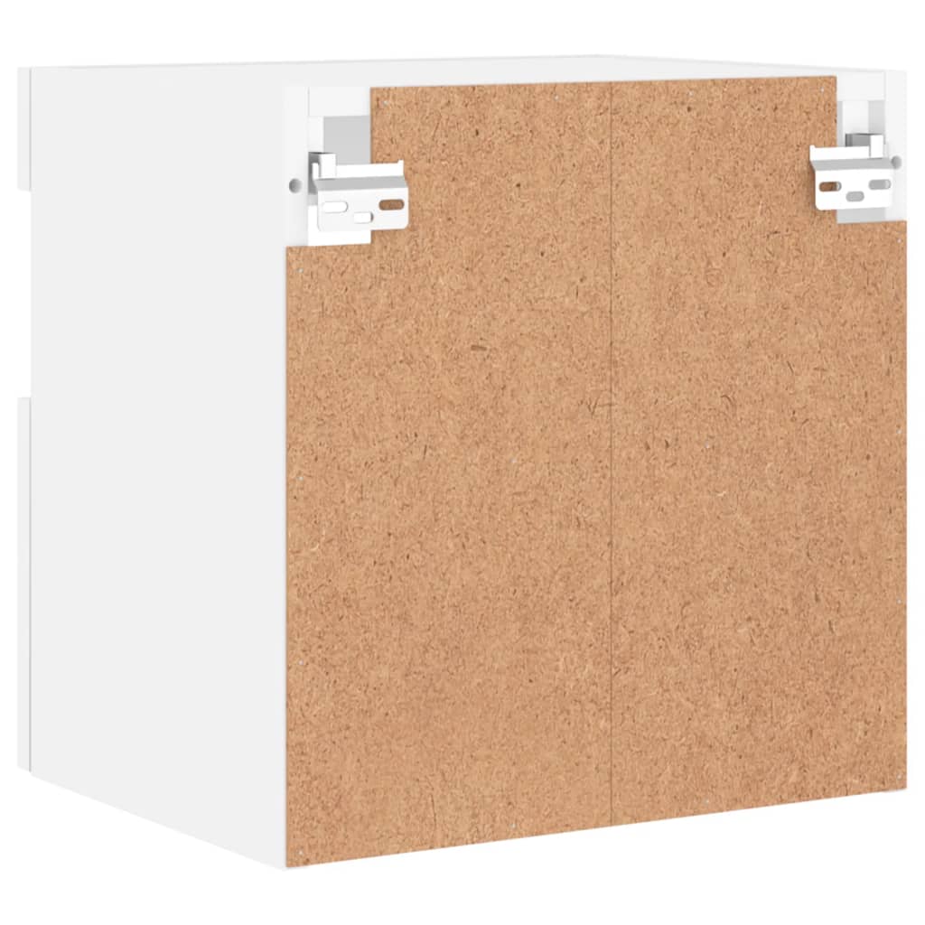 vidaXL Ścienna szafka TV z LED, biała, 40x30x40 cm