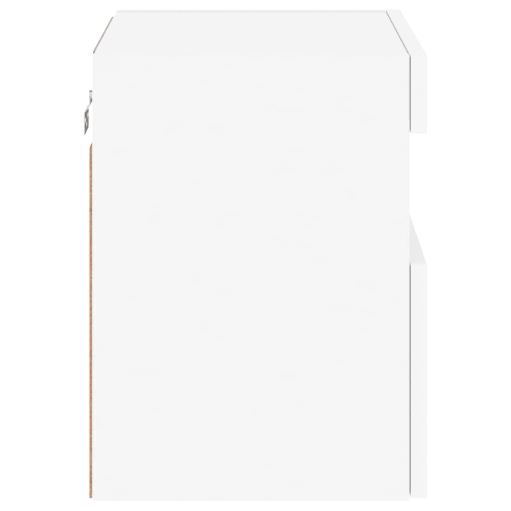 vidaXL Ścienne szafki TV z LED, 2 szt., białe, 40x30x40 cm