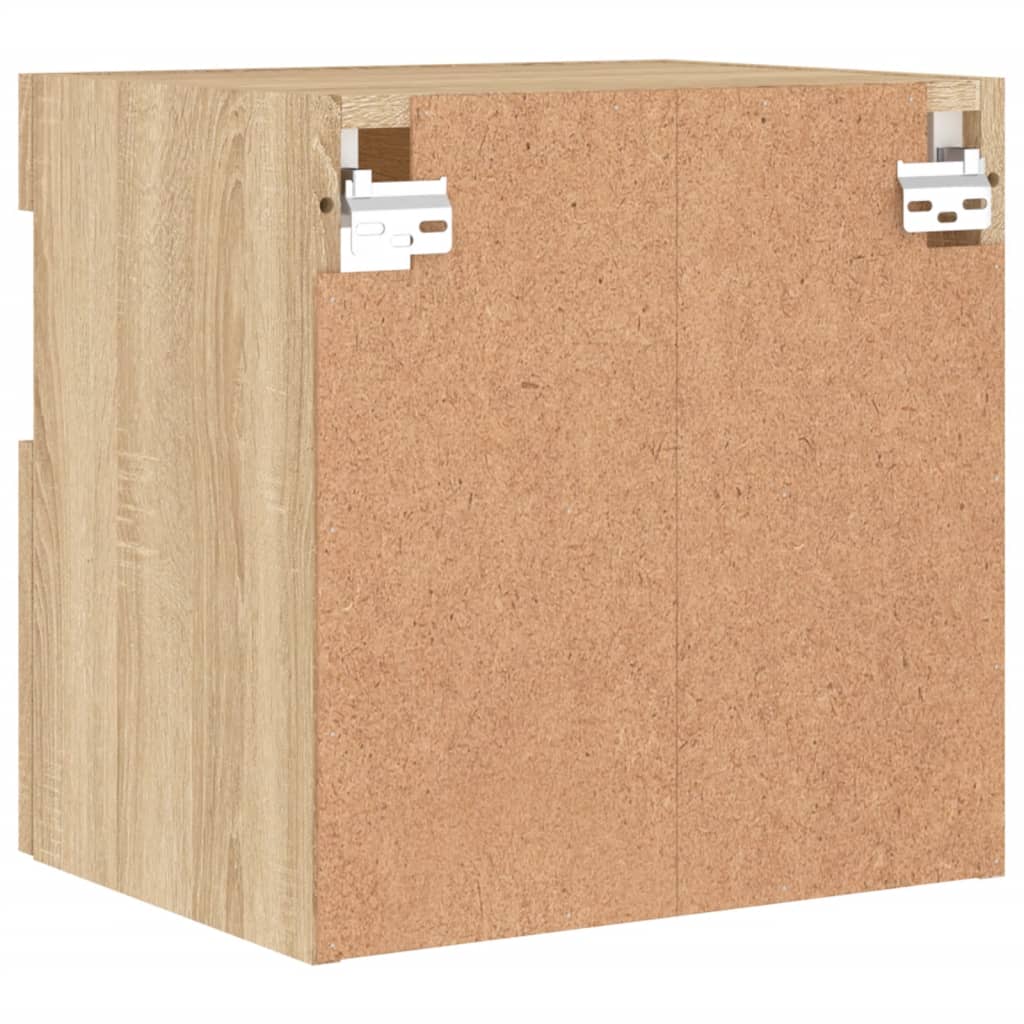vidaXL Ścienna szafka TV z LED, dąb sonoma, 40x30x40 cm