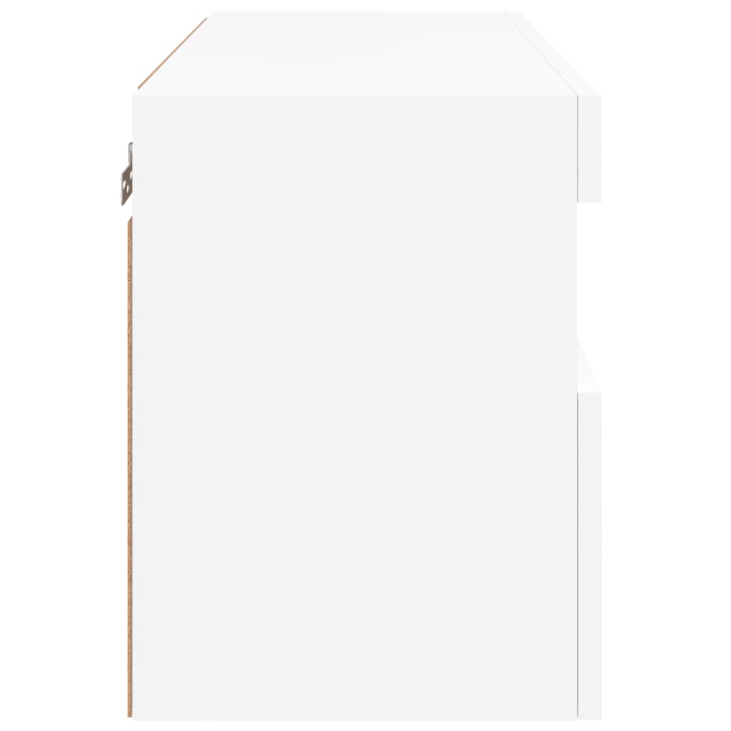 vidaXL Ścienna szafka TV z LED, biała, 60x30x40 cm