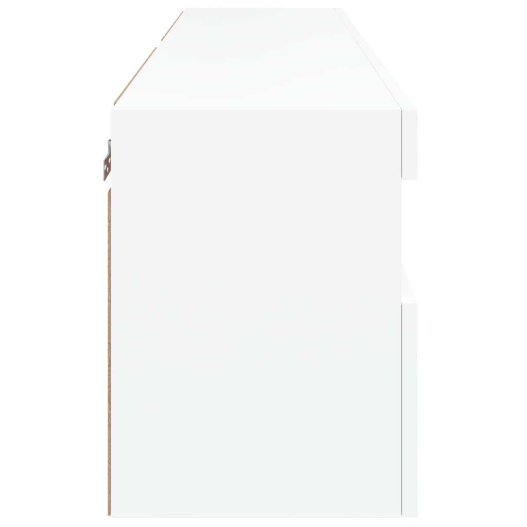 vidaXL Ścienne szafki TV z LED, 2 szt., białe, 60x30x40 cm