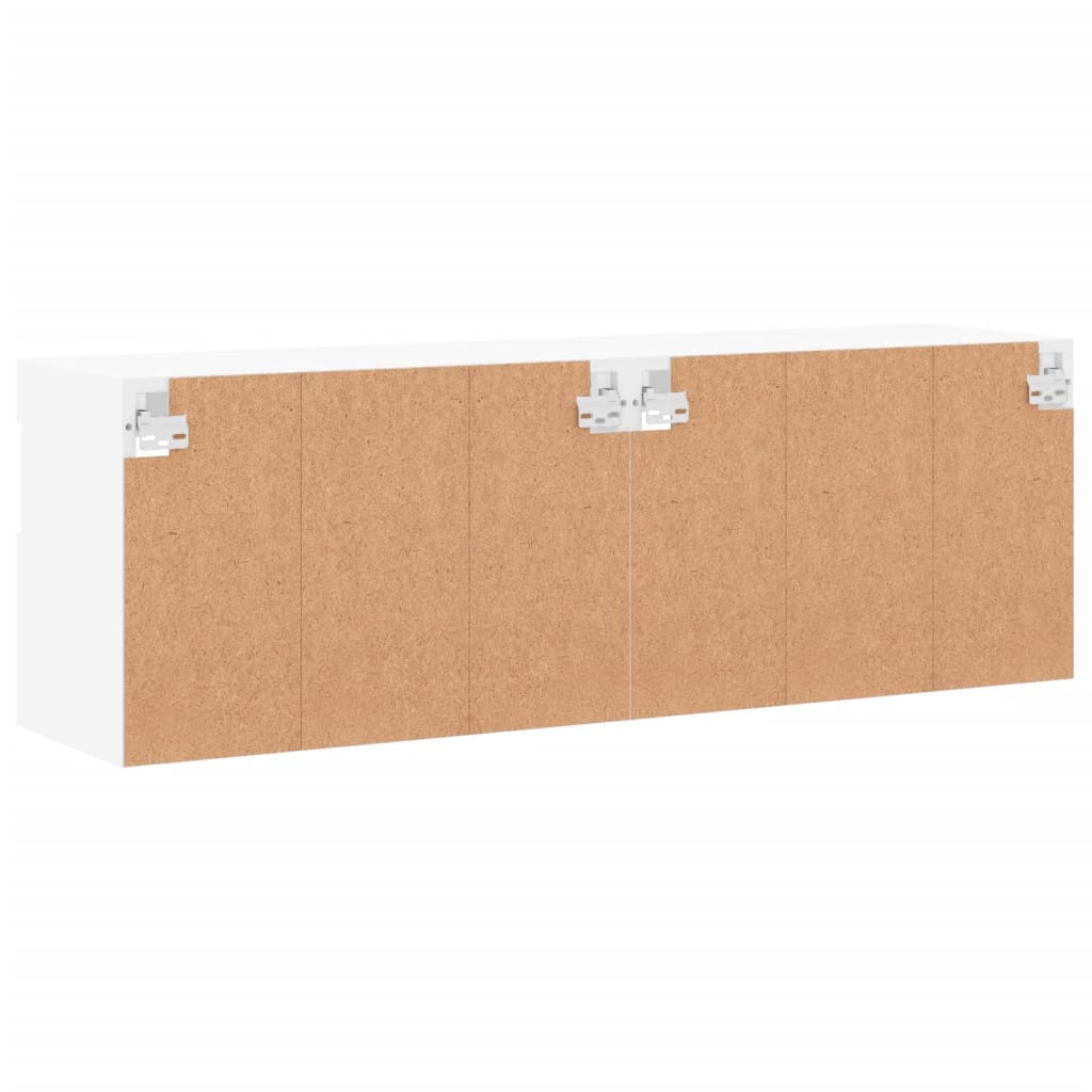 vidaXL Ścienne szafki TV z LED, 2 szt., białe, 60x30x40 cm