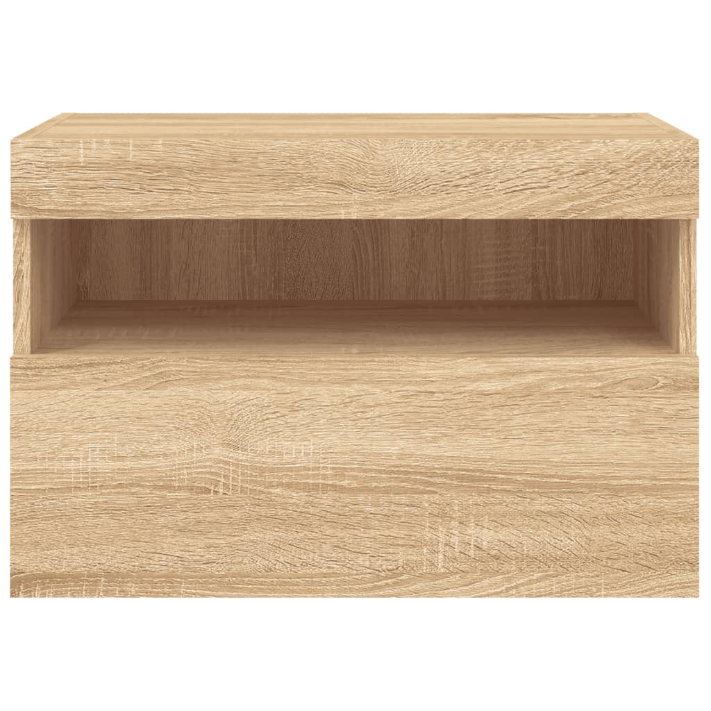 vidaXL Ścienna szafka TV z LED, dąb sonoma, 60x30x40 cm