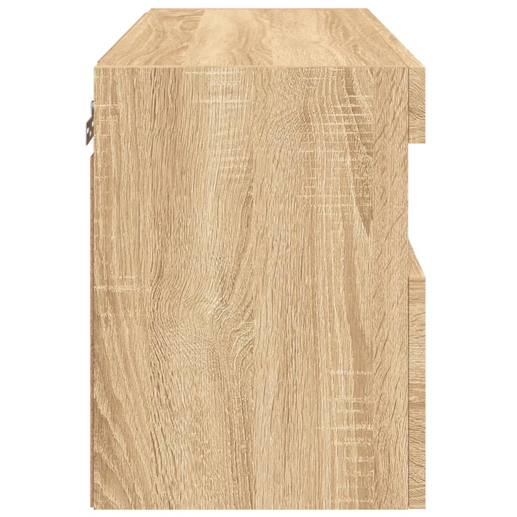 vidaXL Ścienna szafka TV z LED, dąb sonoma, 60x30x40 cm