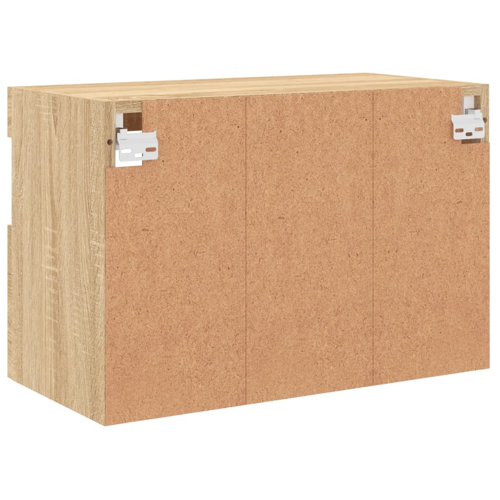 vidaXL Ścienna szafka TV z LED, dąb sonoma, 60x30x40 cm