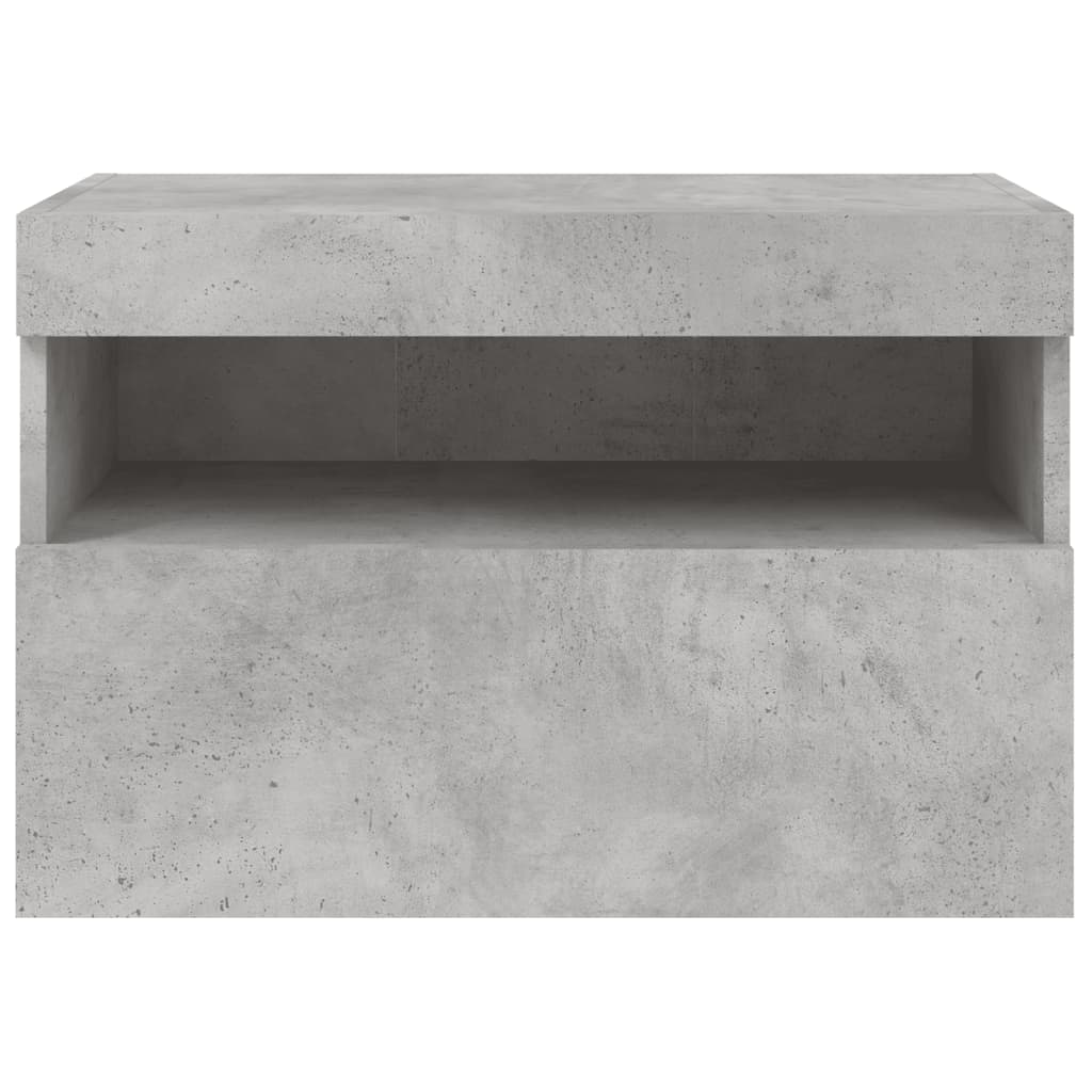 vidaXL Ścienna szafka TV z LED, szarość betonu, 60x30x40 cm