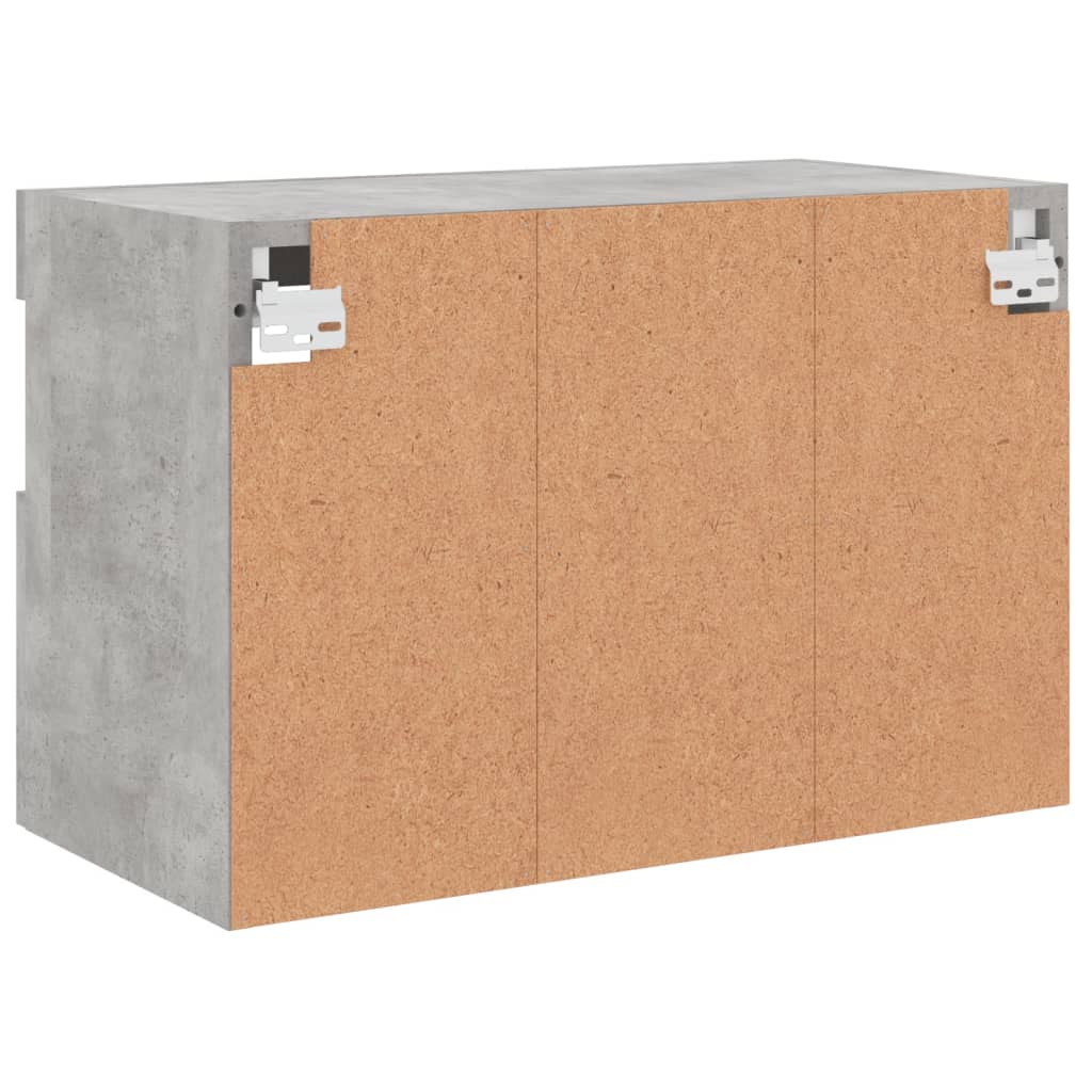 vidaXL Ścienna szafka TV z LED, szarość betonu, 60x30x40 cm