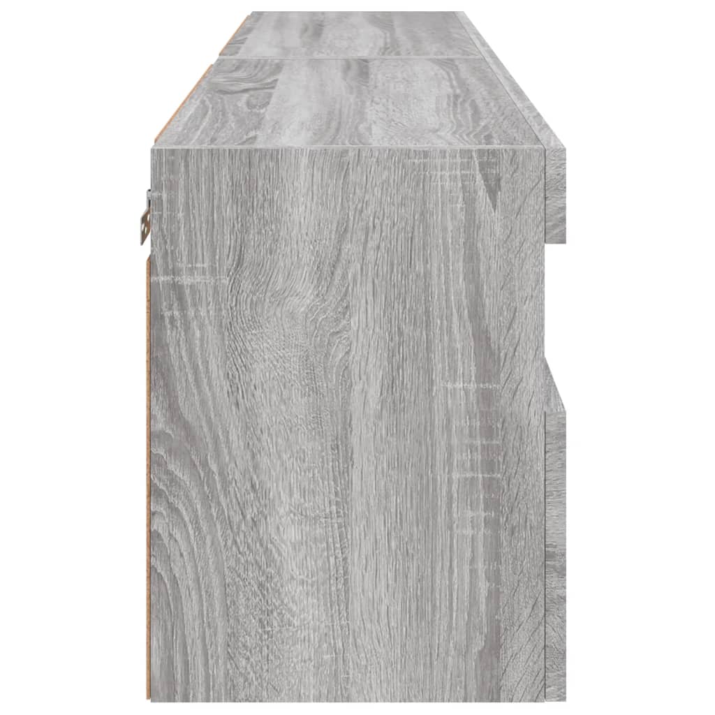vidaXL Ścienne szafki TV z LED, 2 szt., szary dąb sonoma, 60x30x40 cm