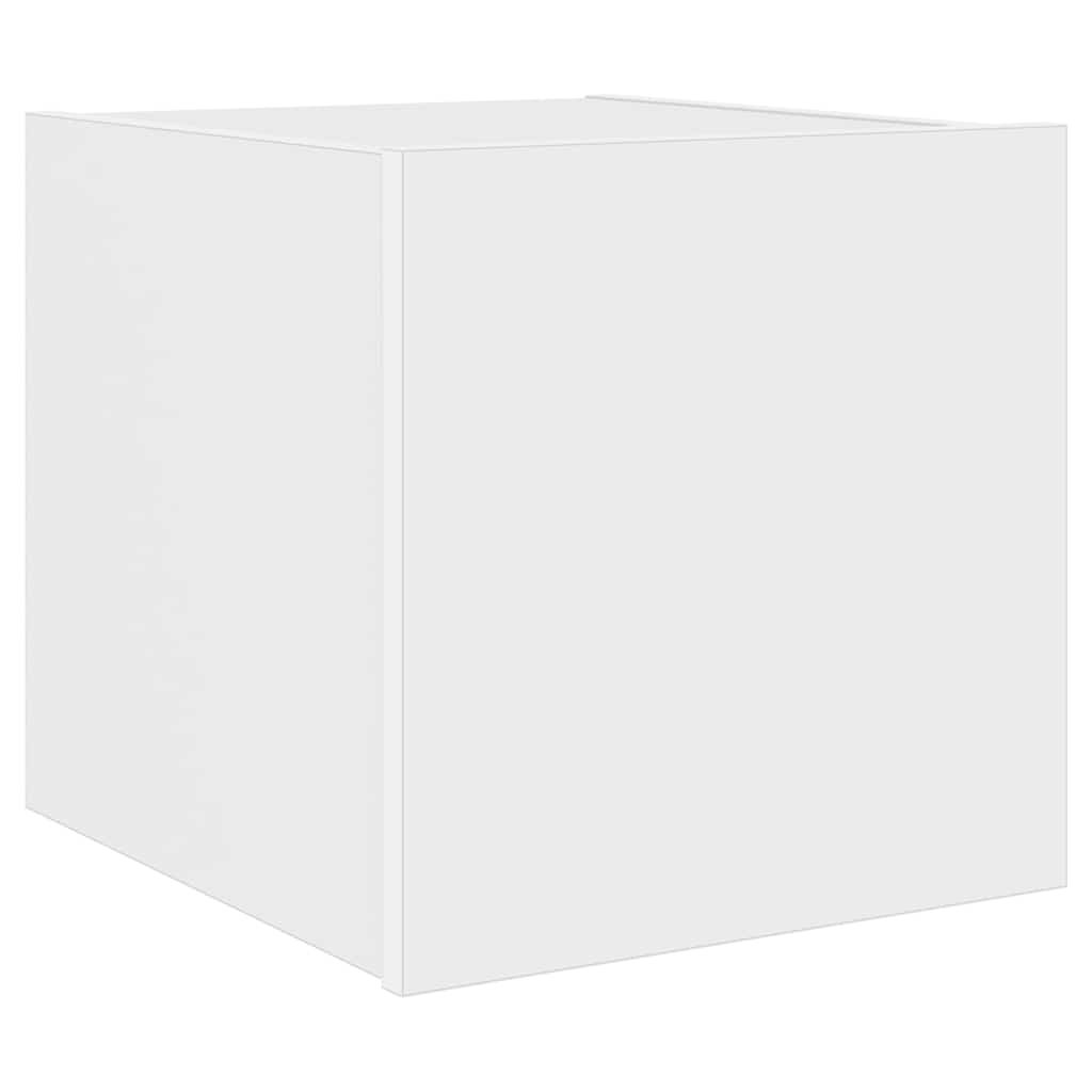 vidaXL Ścienna szafka TV z LED, biała, 30,5x35x30 cm