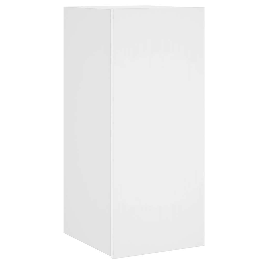 vidaXL Ścienna szafka TV z LED, biała, 30,5x35x70 cm