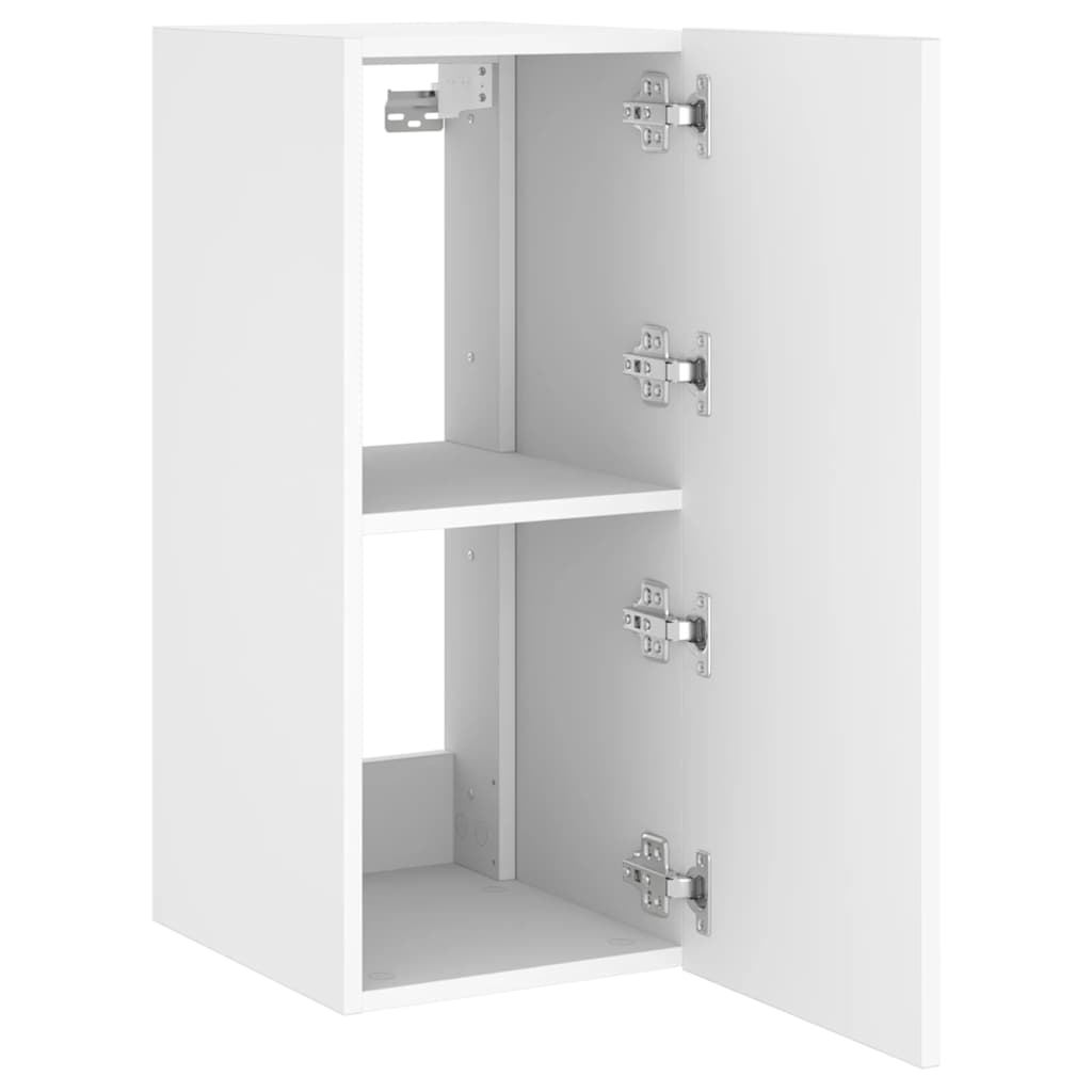 vidaXL Ścienna szafka TV z LED, biała, 30,5x35x70 cm