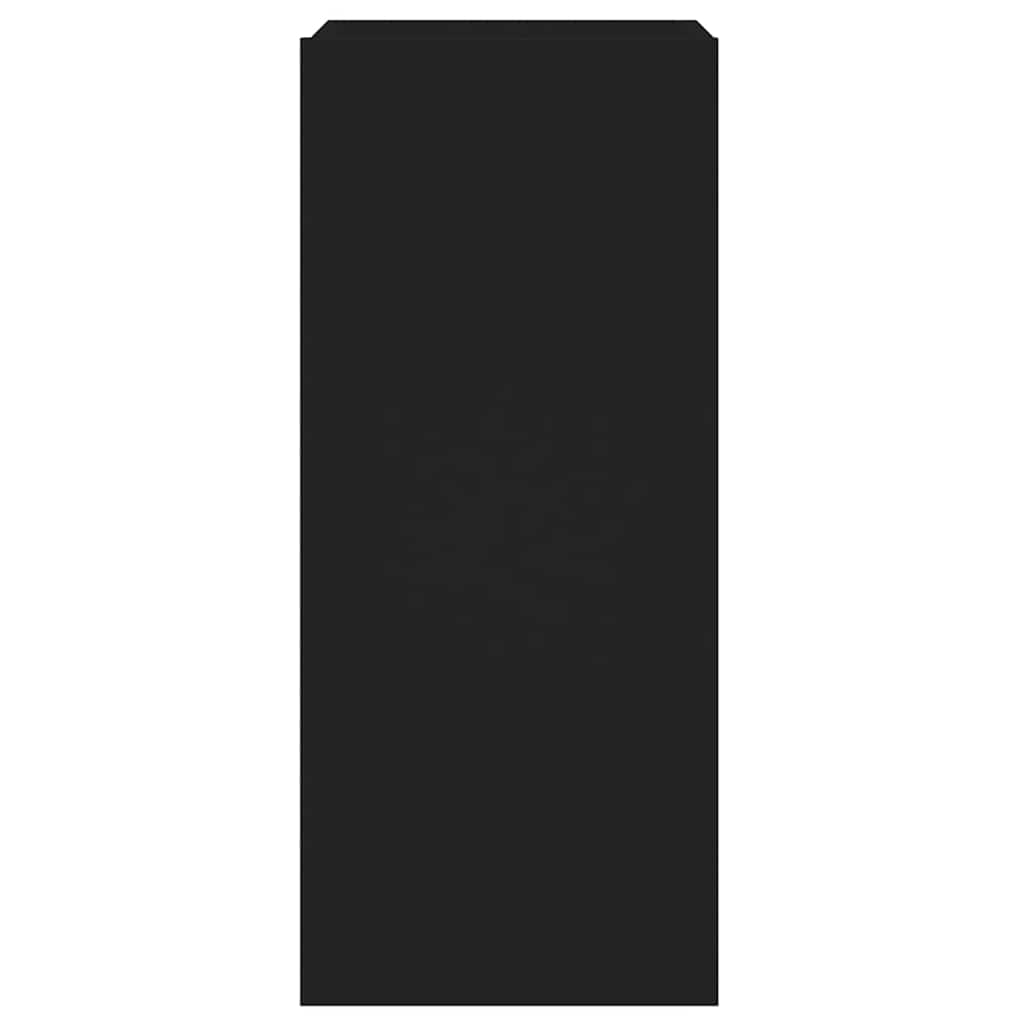 vidaXL Ścienna szafka TV z LED, czarna, 30,5x35x70 cm