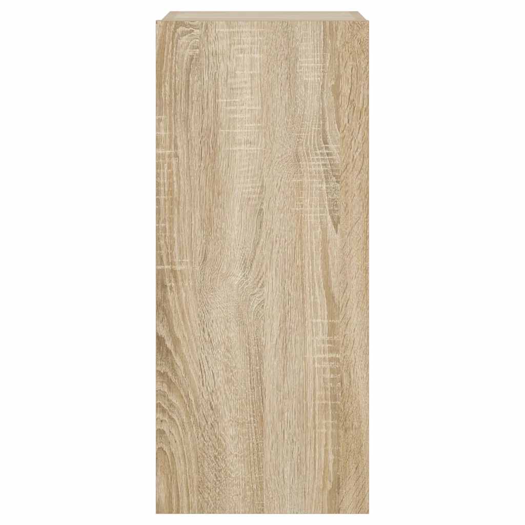 vidaXL Ścienna szafka TV z LED, dąb sonoma, 30,5x35x70 cm