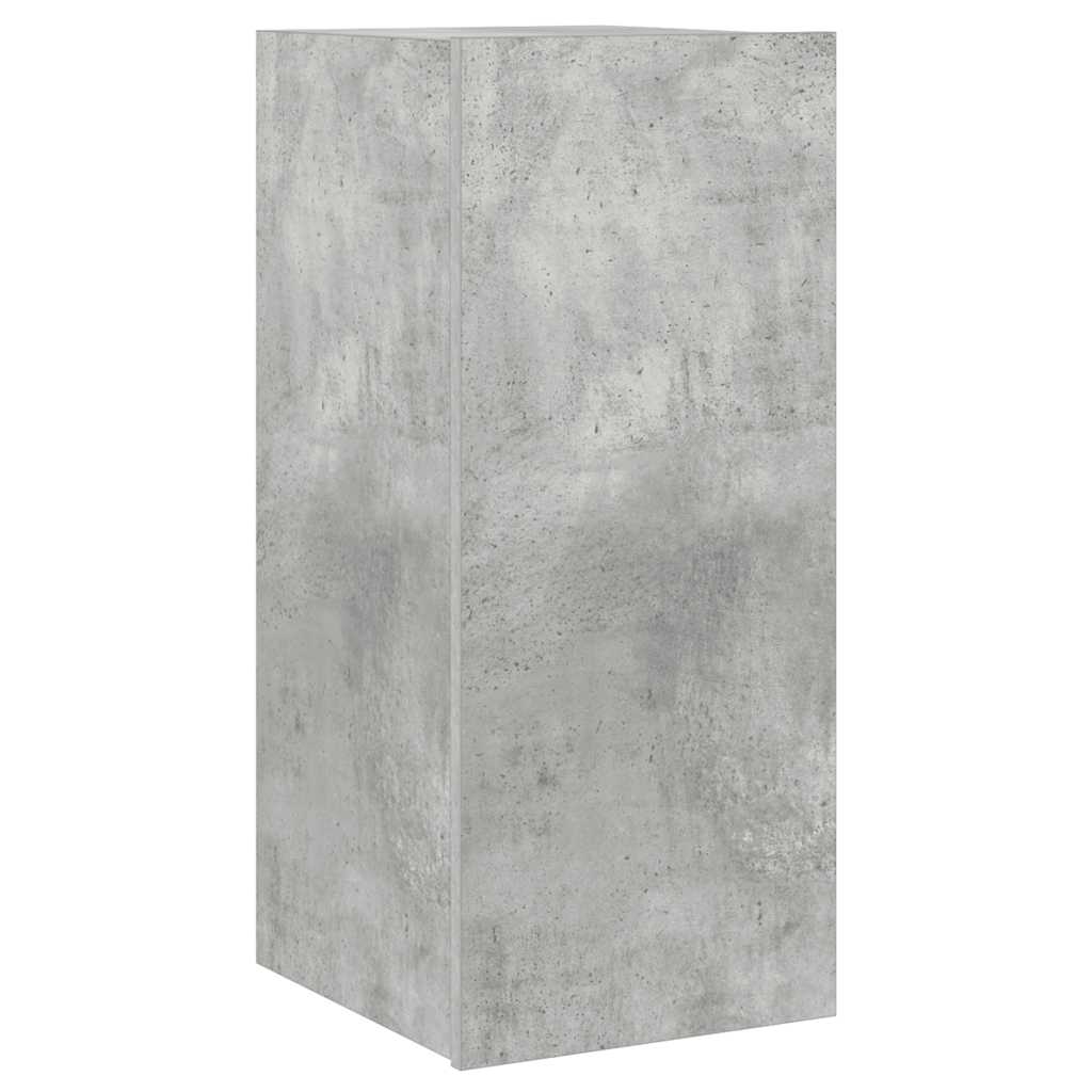 vidaXL Ścienna szafka TV z LED, szarość betonu, 30,5x35x70 cm