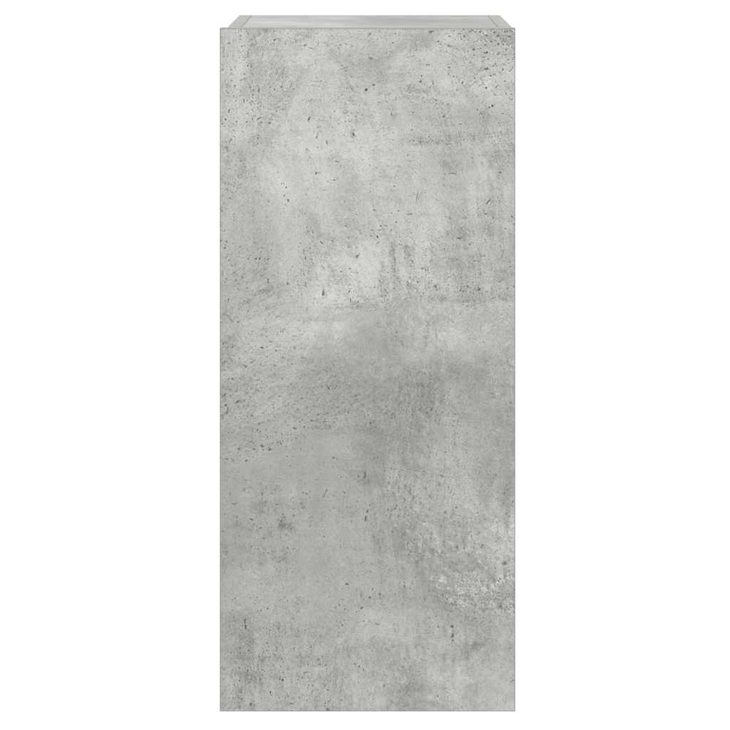vidaXL Ścienna szafka TV z LED, szarość betonu, 30,5x35x70 cm
