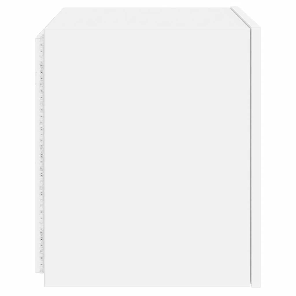 vidaXL Ścienna szafka TV z LED, biała, 40,5x35x40 cm