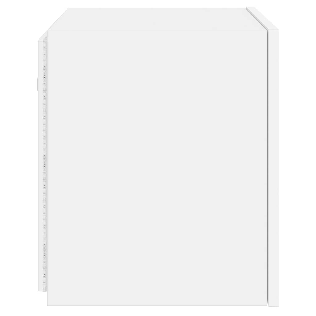 vidaXL Ścienne szafki TV z LED, 2 szt., białe, 40,5x35x40 cm