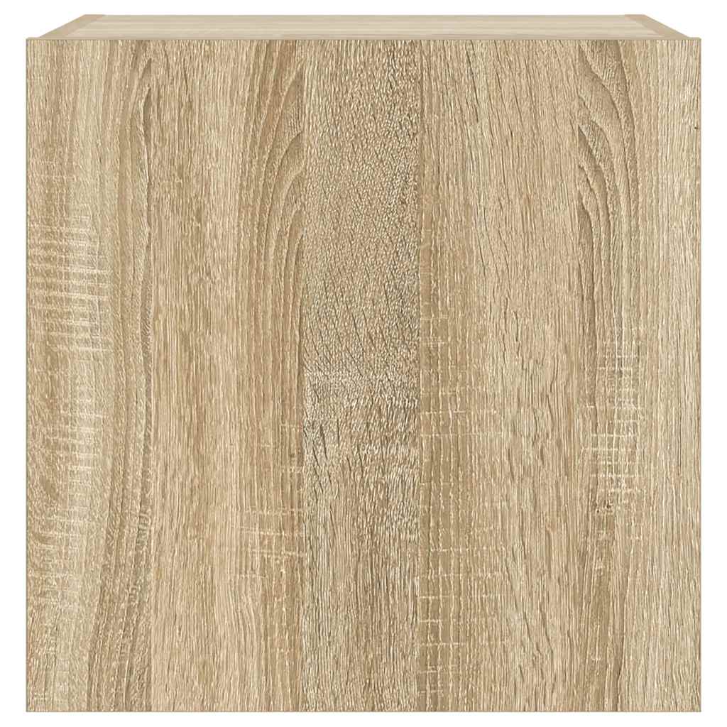vidaXL Ścienne szafki TV z LED, 2 szt., dąb sonoma, 40,5x35x40 cm