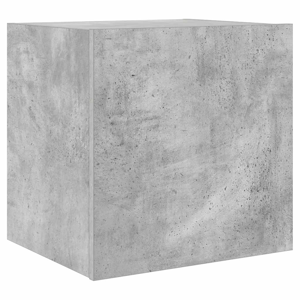 vidaXL Ścienne szafki TV z LED, 2 szt., szarość betonu, 40,5x35x40 cm