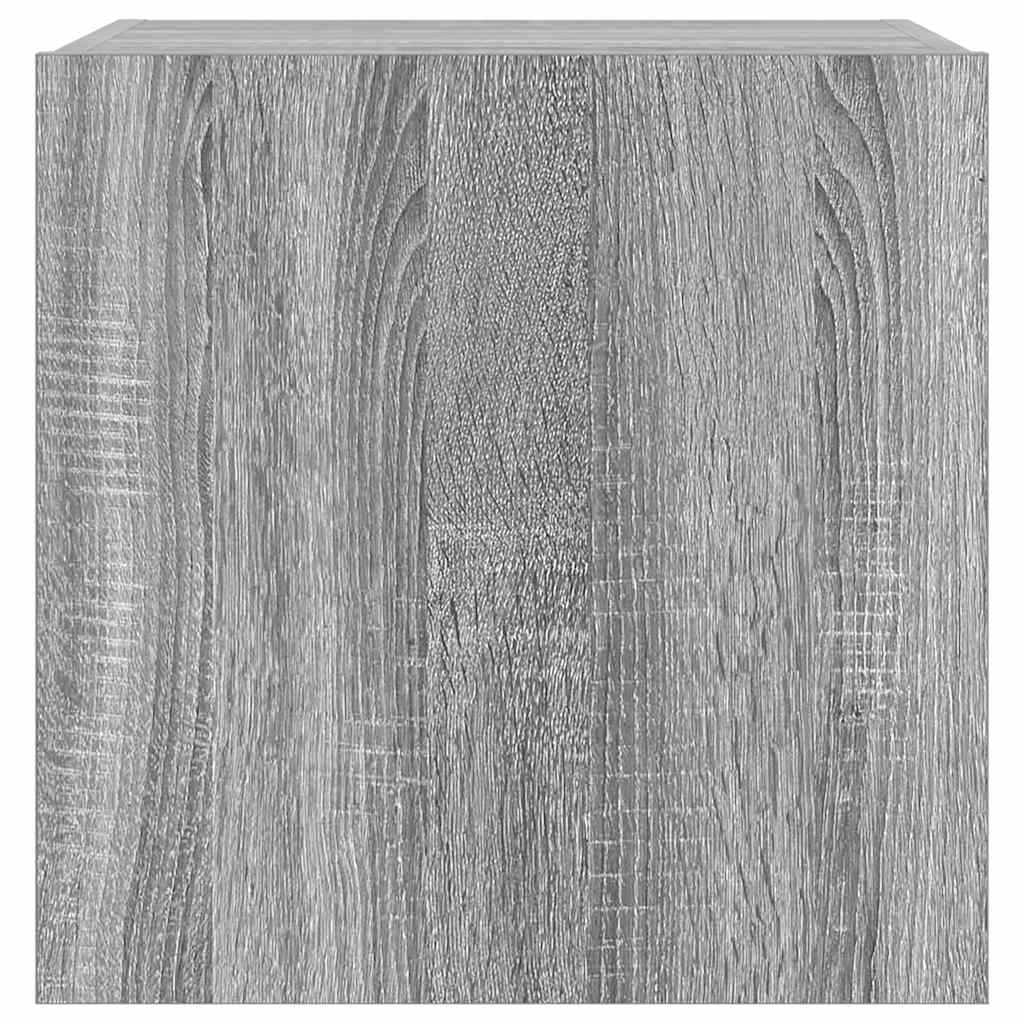 vidaXL Ścienne szafki TV z LED, 2 szt., szary dąb sonoma, 40,5x35x40cm