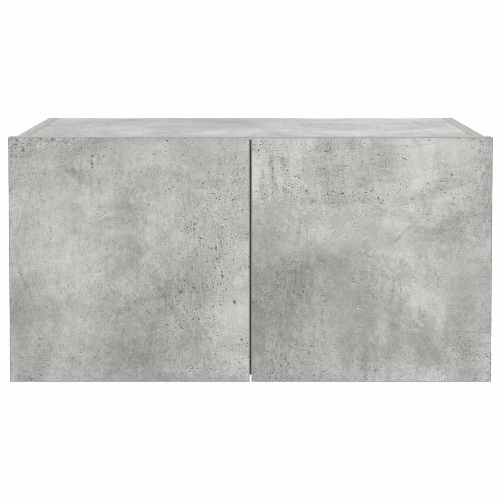 vidaXL Ścienna szafka TV z LED, szarość betonu, 60x35x31 cm