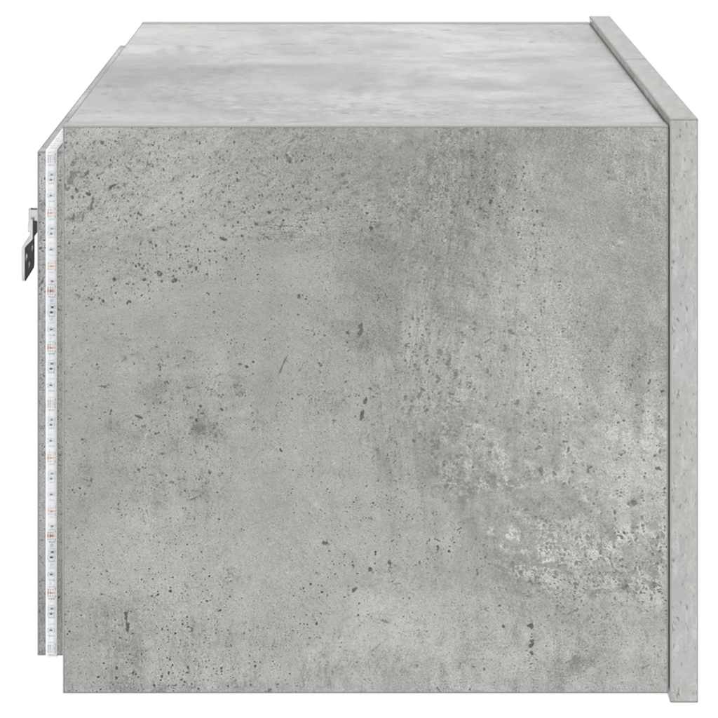 vidaXL Ścienna szafka TV z LED, szarość betonu, 60x35x31 cm