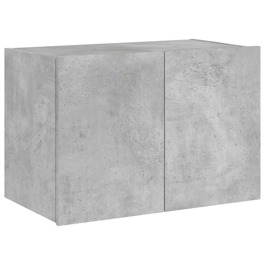 vidaXL Ścienna szafka TV z LED, szarość betonu, 60x35x41 cm