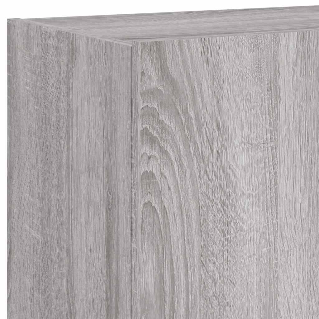 vidaXL Ścienna szafka TV z LED, szary dąb sonoma, 60x35x41 cm