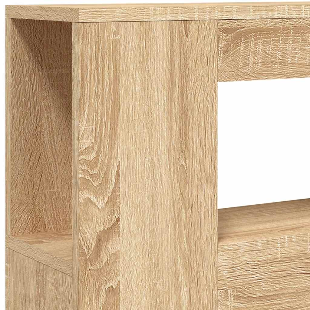 vidaXL Wezgłowie łóżka z LED, dąb sonoma, 100x18,5x103,5 cm