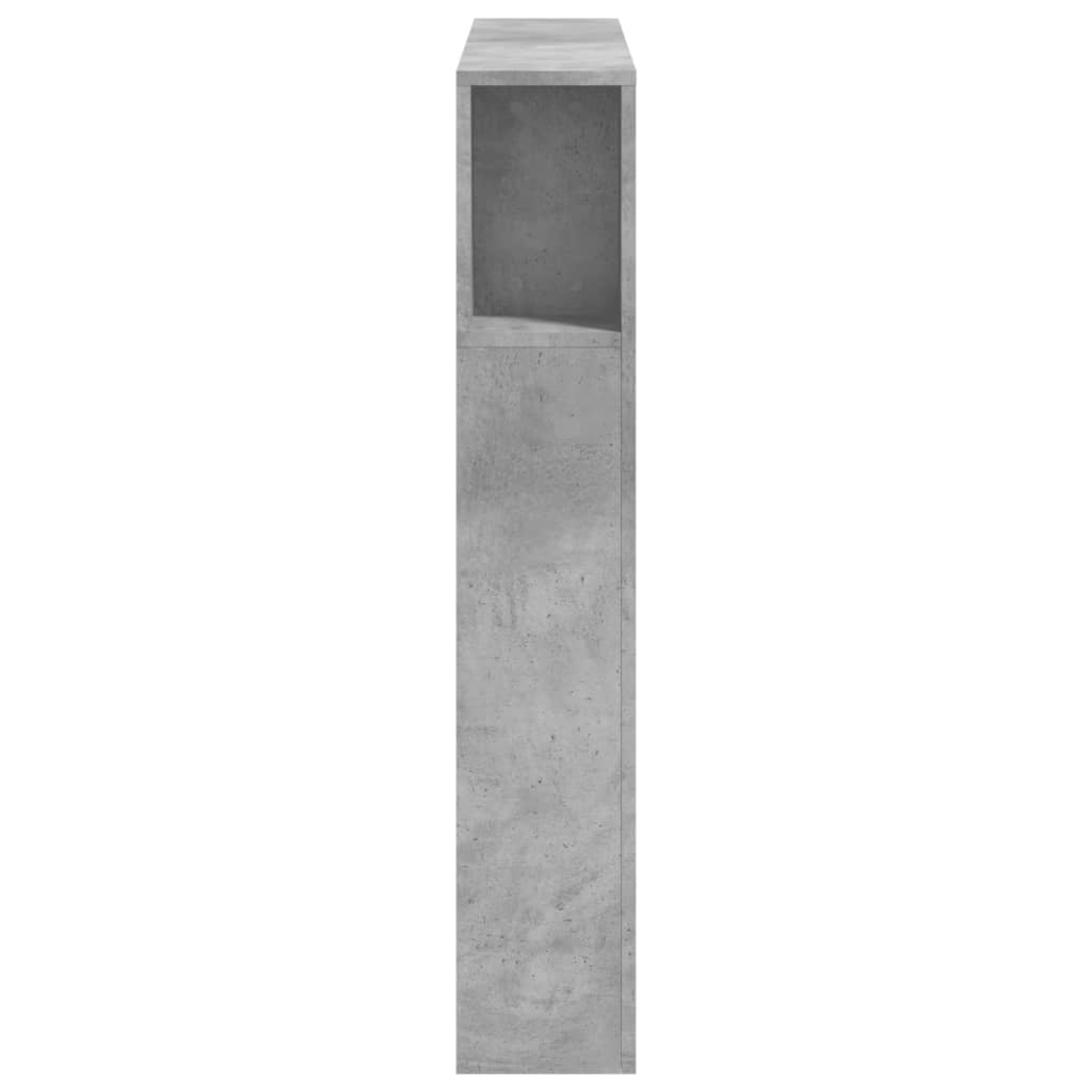 vidaXL Wezgłowie łóżka z LED, szarość betonu, 100x18,5x103,5 cm