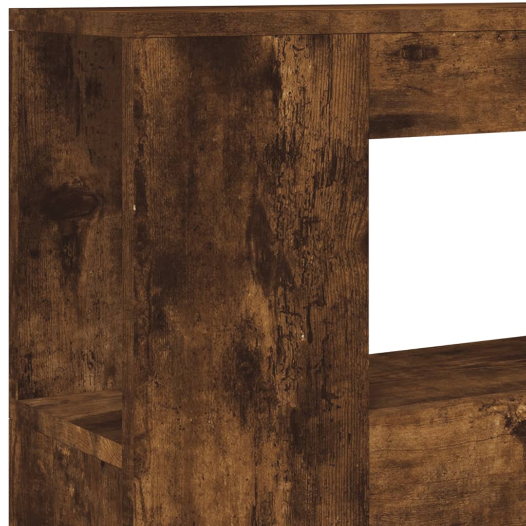 vidaXL Wezgłowie łóżka z LED, przydymiony dąb, 100x18,5x103,5 cm