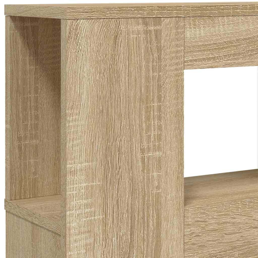 vidaXL Wezgłowie łóżka z LED, dąb sonoma, 160x18,5x103,5 cm