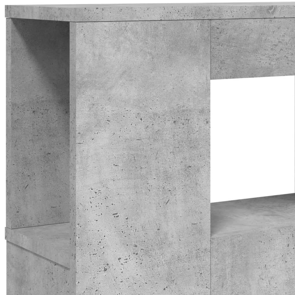 vidaXL Wezgłowie łóżka z LED, szarość betonu, 160x18,5x103,5 cm