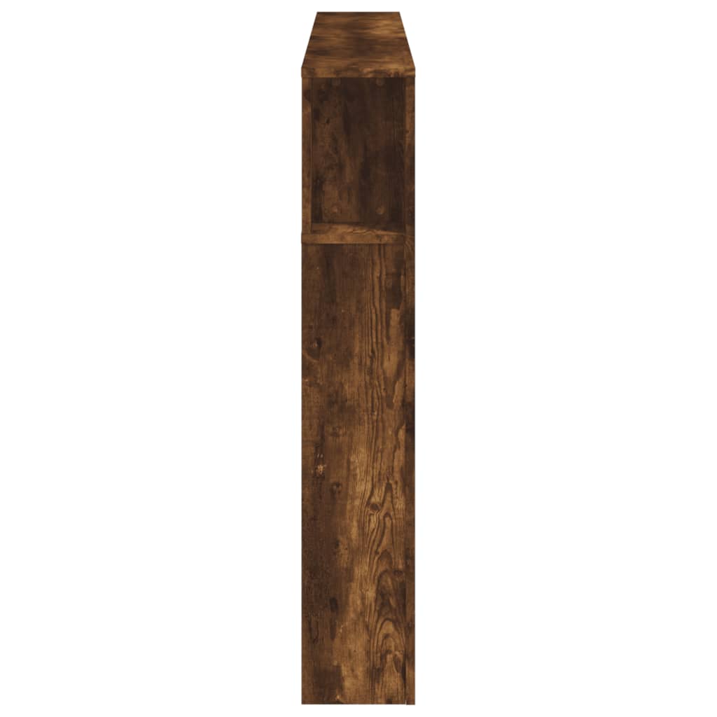 vidaXL Wezgłowie łóżka z LED, przydymiony dąb, 160x18,5x103,5 cm