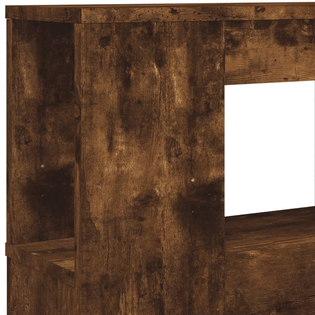 vidaXL Wezgłowie łóżka z LED, przydymiony dąb, 160x18,5x103,5 cm