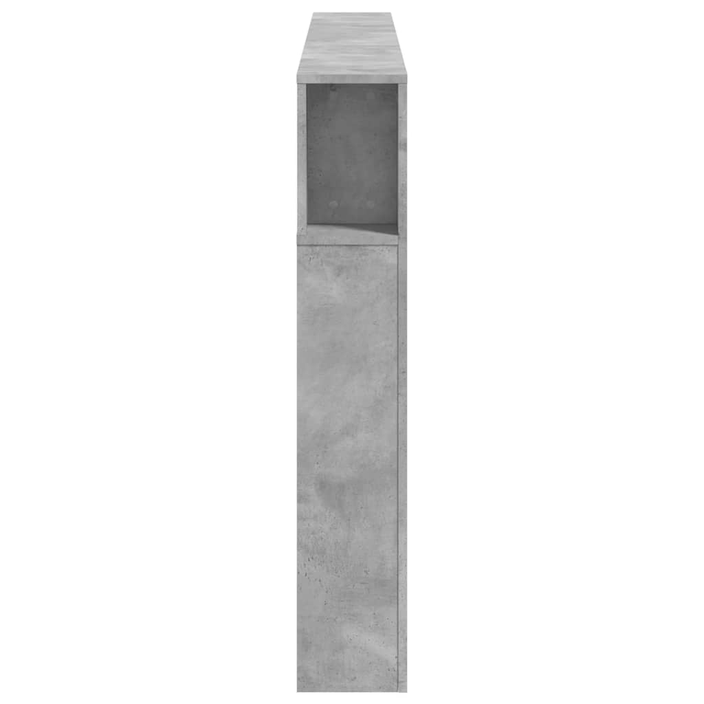 vidaXL Wezgłowie łóżka z LED, szarość betonu, 180x18,5x103,5 cm