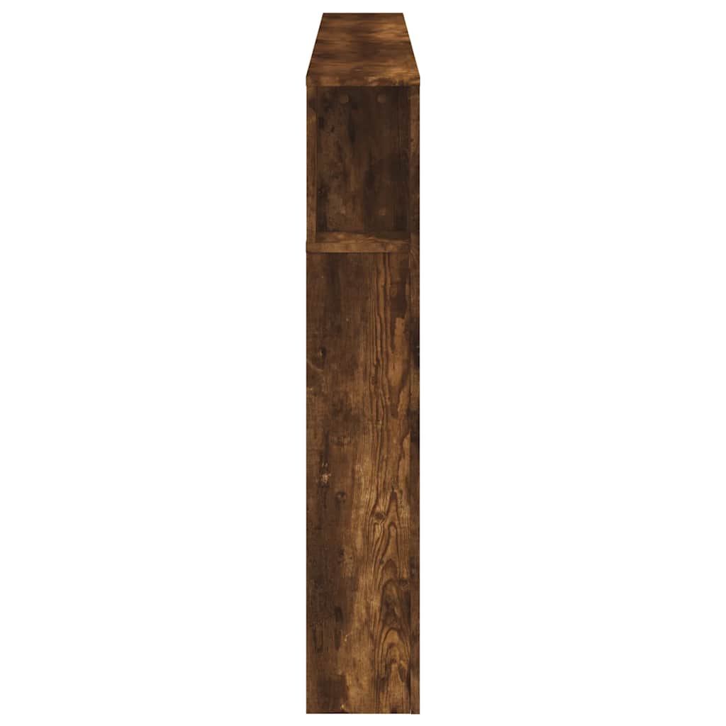 vidaXL Wezgłowie łóżka z LED, przydymiony dąb, 180x18,5x103,5 cm