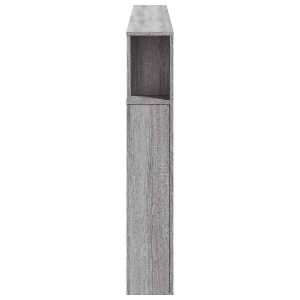 vidaXL Wezgłowie łóżka z LED, szary dąb sonoma, 180x18,5x103,5 cm
