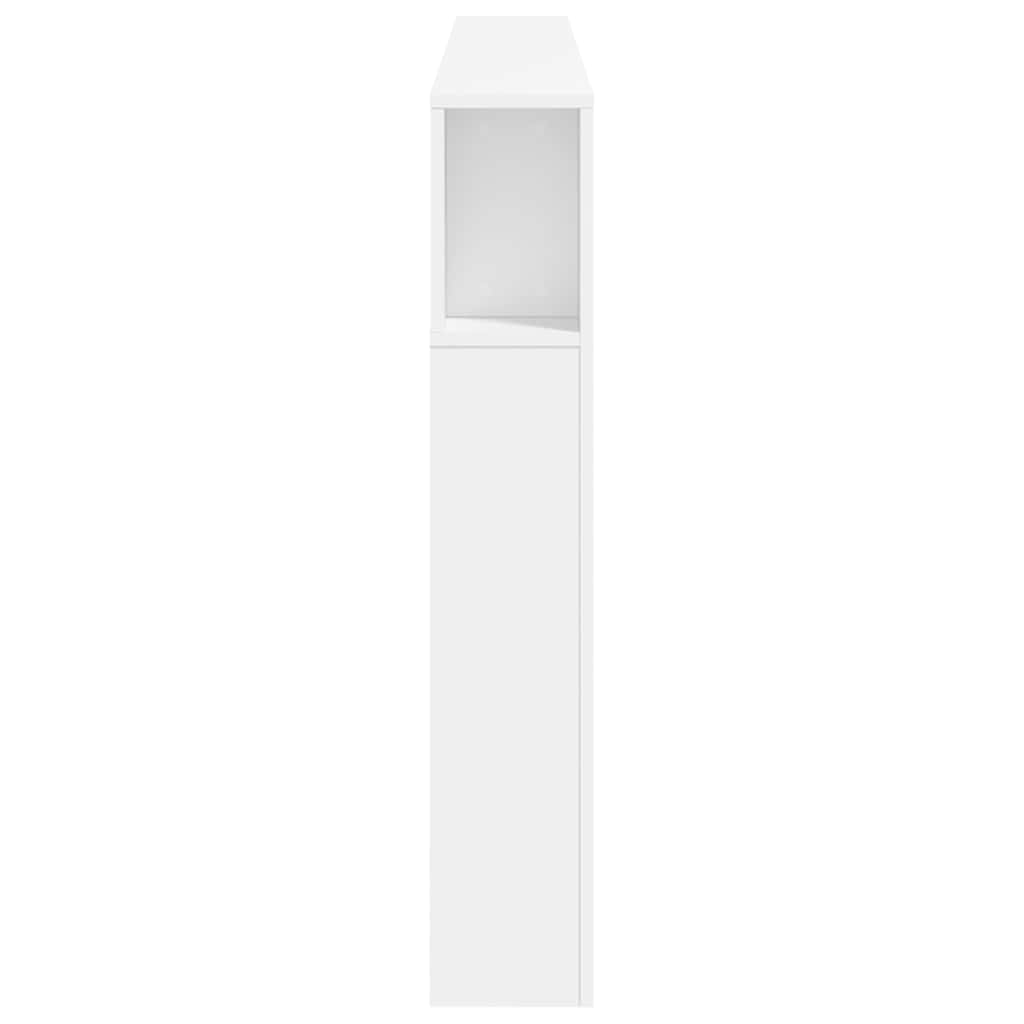 vidaXL Wezgłowie łóżka z LED, białe, 200x18,5x103,5 cm
