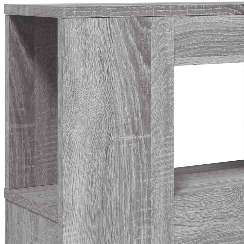 vidaXL Wezgłowie łóżka z LED, szary dąb sonoma, 200x18,5x103,5 cm
